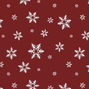 Snowflake on Christmas red