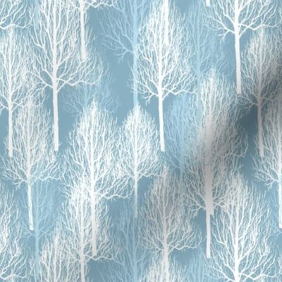 Winter tree ice blue  
