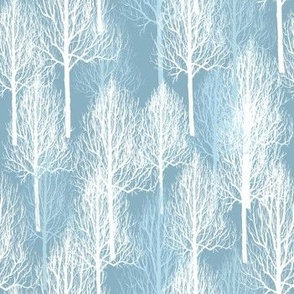 Winter tree ice blue  