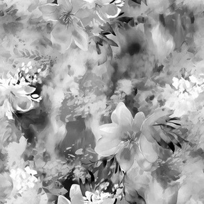 FLORAL GARDEN BLACK AND WHITE FLWRHT