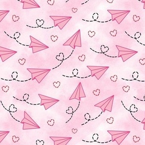 Medium Scale Valentine Hearts Paper Airplane Love Letters 