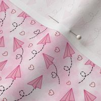 Small Scale Valentine Hearts Paper Airplane Love Letters 