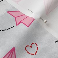 Large Scale Valentine Hearts Paper Airplane Love Letters 
