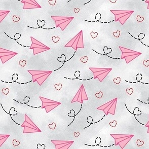 Medium Scale Valentine Hearts Paper Airplane Love Letters 