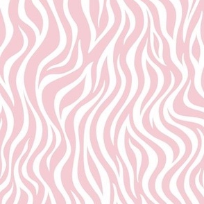 Zebra Stripe Pattern - Pink Blush and White