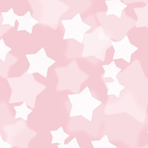 Large Starry Bokeh Pattern - Pink Blush