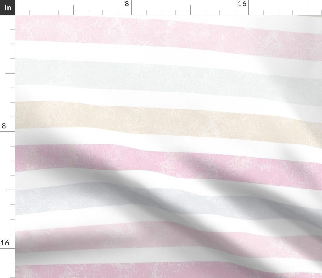 Bigger Scale Baby Palm Springs Soft Palette Stripe Coordinate Retro Pink Aqua Green Tan