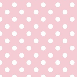 Polka Dot Pattern - Pink Blush and White