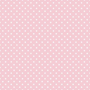 Tiny Polka Dot Pattern - Pink Blush and White