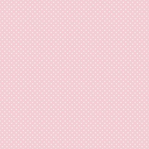 Micro Polka Dot Pattern - Pink Blush and White