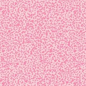 Whimsical Dots - Bright Pink on Pastel Pink - Large