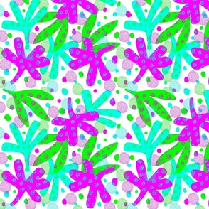 Floral abstract leaves 