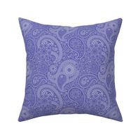 Smaller Scale Very Peri Paisley Pantone Color of the Year COTY 2022 Periwinkle Lavender Purple and White