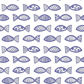Bigger Scale Very Peri Pantone Color of the Year COTY 2022 Doodle Fish
