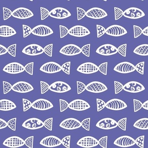 Bigger Scale Very Peri Pantone Color of the Year COTY 2022 Doodle Fish