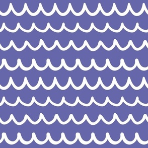 Bigger Scale Very Peri Pantone Color of the Year COTY 2022 Doodle Fish Waves