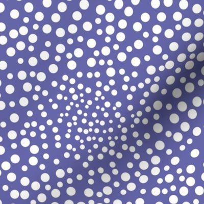 Very Peri Polkadots White on Periwinkle Pantone COTY 2022 Color of the Year Lavender Purple