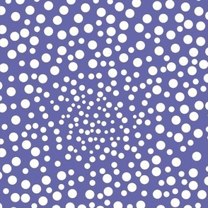 Very Peri Polkadots White on Periwinkle Pantone COTY 2022 Color of the Year Lavender Purple