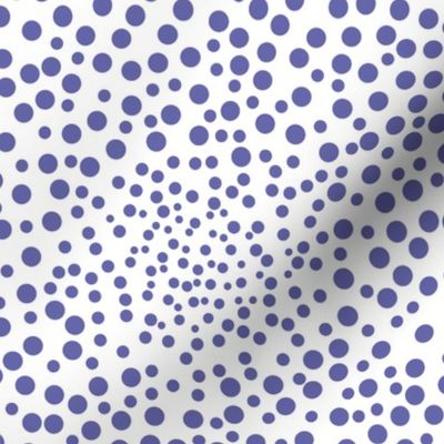 Very Peri Polkadots Periwinkle on White Pantone COTY 2022 Color of the Year Lavender Purple