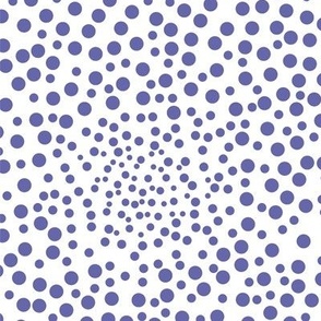 Very Peri Polkadots Periwinkle on White Pantone COTY 2022 Color of the Year Lavender Purple