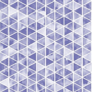 Bigger Scale Very Peri Stained Glass Pantone Color of the Year COTY 2022 Periwinkle Lavender Purple Geometric Triangles