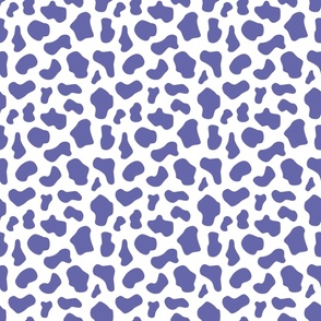 Bigger Scale Very Peri Wild Animal Spots Pantone Color of the Year COTY 2022 Periwinkle Lavender Purple and White Leopard