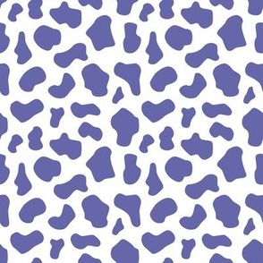 Smaller Scale Very Peri Wild Animal Spots Pantone Color of the Year COTY 2022 Periwinkle Lavender Purple and White Leopard