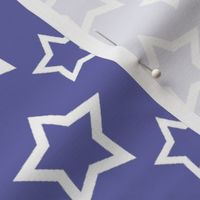 Large Scale Very Peri Stars Pantone Color of the Year COTY 2022 Periwinkle Lavender Purple and White