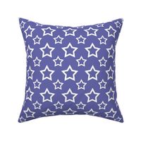 Large Scale Very Peri Stars Pantone Color of the Year COTY 2022 Periwinkle Lavender Purple and White