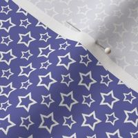 Small Scale Very Peri Stars Pantone Color of the Year COTY 2022 Periwinkle Lavender Purple and White