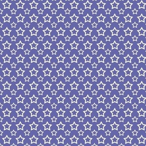 Small Scale Very Peri Stars Pantone Color of the Year COTY 2022 Periwinkle Lavender Purple and White