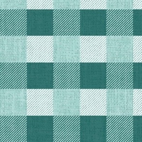 Medium Scale Teal Plaid Gingham Green Turquoise Geometric Textures