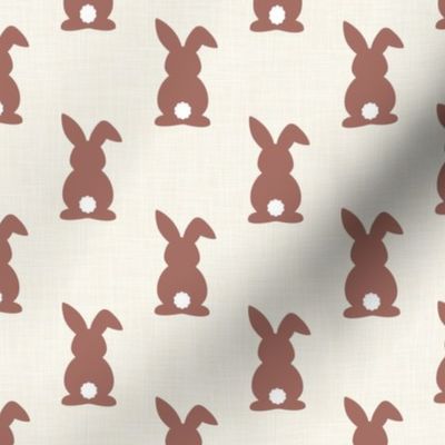 Medium Scale Brown Easter Bunnies Boho Spring Bunny Butts