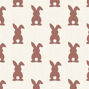 Medium Scale Brown Easter Bunnies Boho Spring Bunny Butts