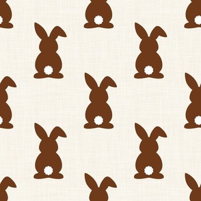 Large Scale Brown Easter Bunnies Boho Spring Cottontail Bunny Butts