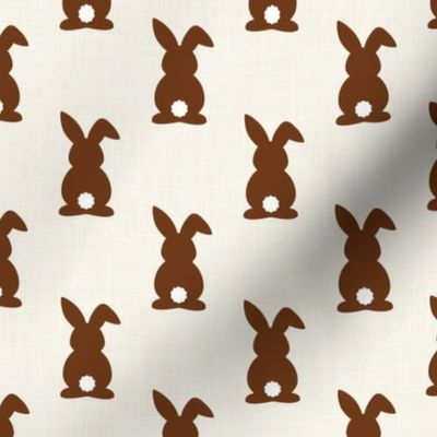 Medium Scale Brown Easter Bunnies Boho Spring Cottontail Bunny Butts
