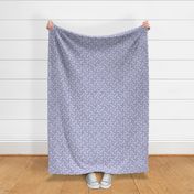 Medium Scale Very Peri 3D Geometric Swirls Pantone COTY Color of the Year 2022 Periwinkle Lavender Purple on White