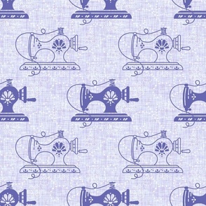 Large Scale Vintage Sewing Machines in Very Peri Pantone Color of the Year 2022 COTY Lavender Periwinkle Purple