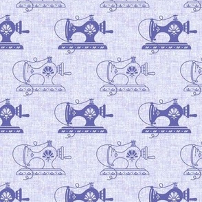 Medium Scale Vintage Sewing Machines in Very Peri Pantone Color of the Year 2022 COTY Lavender Periwinkle Purple