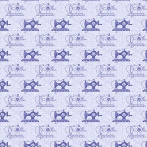 Small Scale Vintage Sewing Machines in Very Peri Pantone Color of the Year 2022 COTY Lavender Periwinkle Purple