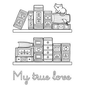 My True love_Coloring Book_Tea Towel