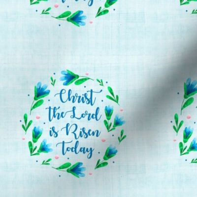 6x6 Square Christ the Lord is Risen Today Hymn Spring Easter Floral Fits 4" Embroidery Hoop for Wall Art or Quilt Square