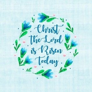6x6 Square Christ the Lord is Risen Today Hymn Spring Easter Floral Fits 4" Embroidery Hoop for Wall Art or Quilt Square