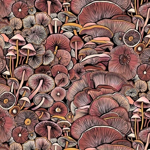 Pink Mushrooms - small