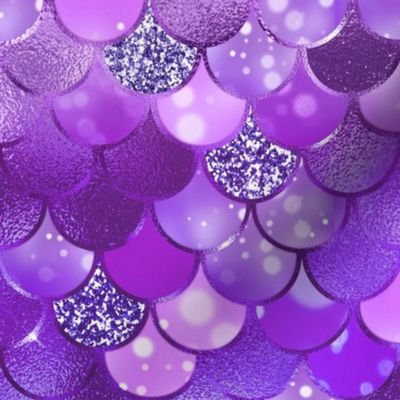 Bigger Scale Mermaid Tail Fish Scales in Purple