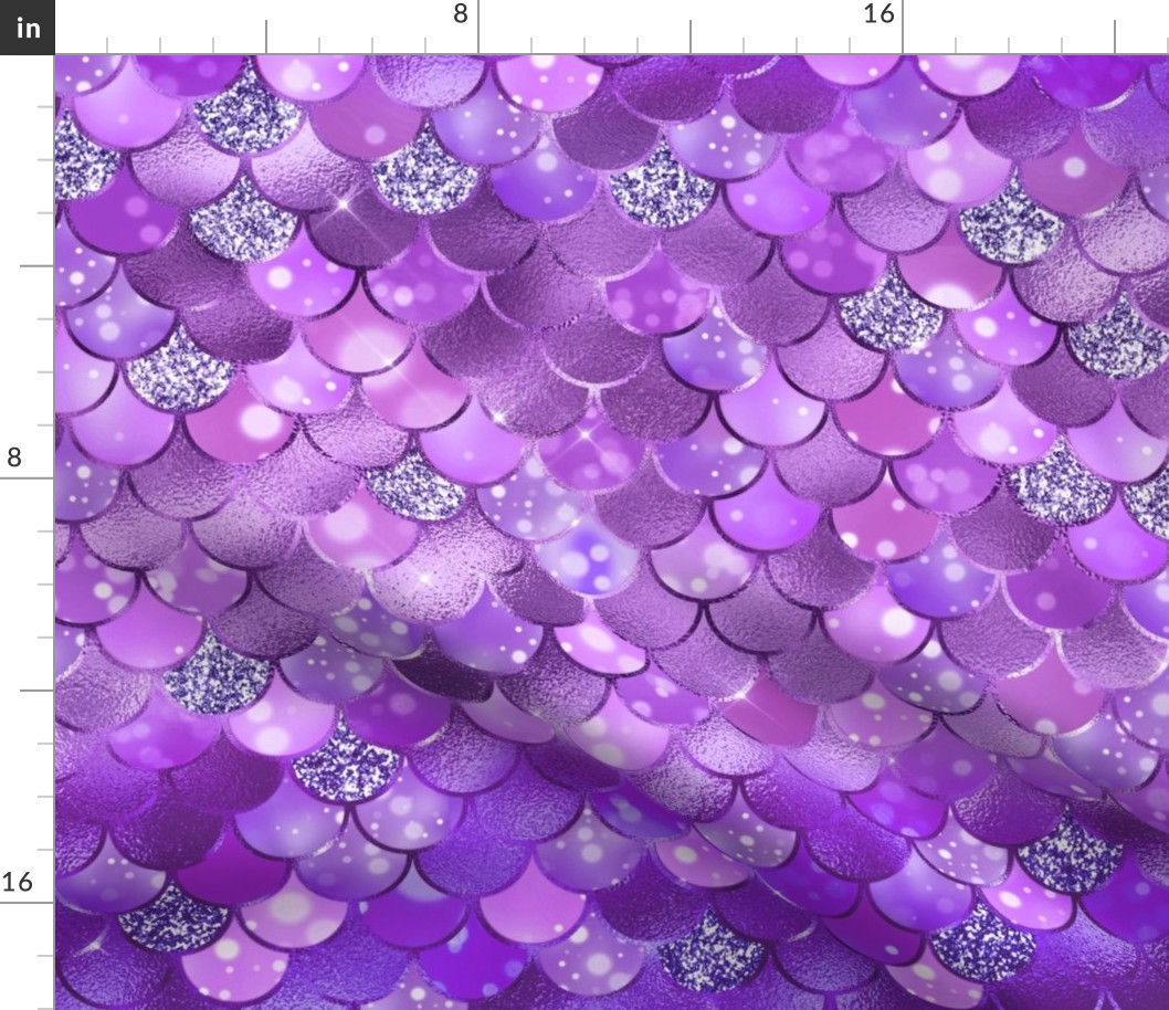 Bigger Scale Mermaid Tail Fish Scales in Purple