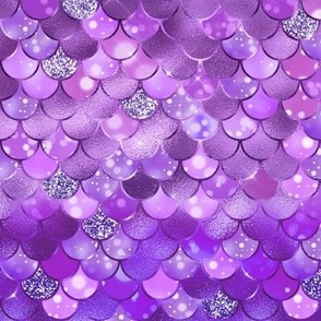 Smaller Scale Mermaid Tail Fish Scales in Purple