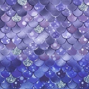 Smaller Scale Mermaid Tail Fish Scales in Periwinkle Purple