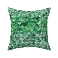 Smaller Scale Mermaid Tail Fish Scales in Dark Green