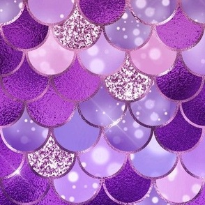 Bigger Scale Mermaid Tail Fish Scales in Purple